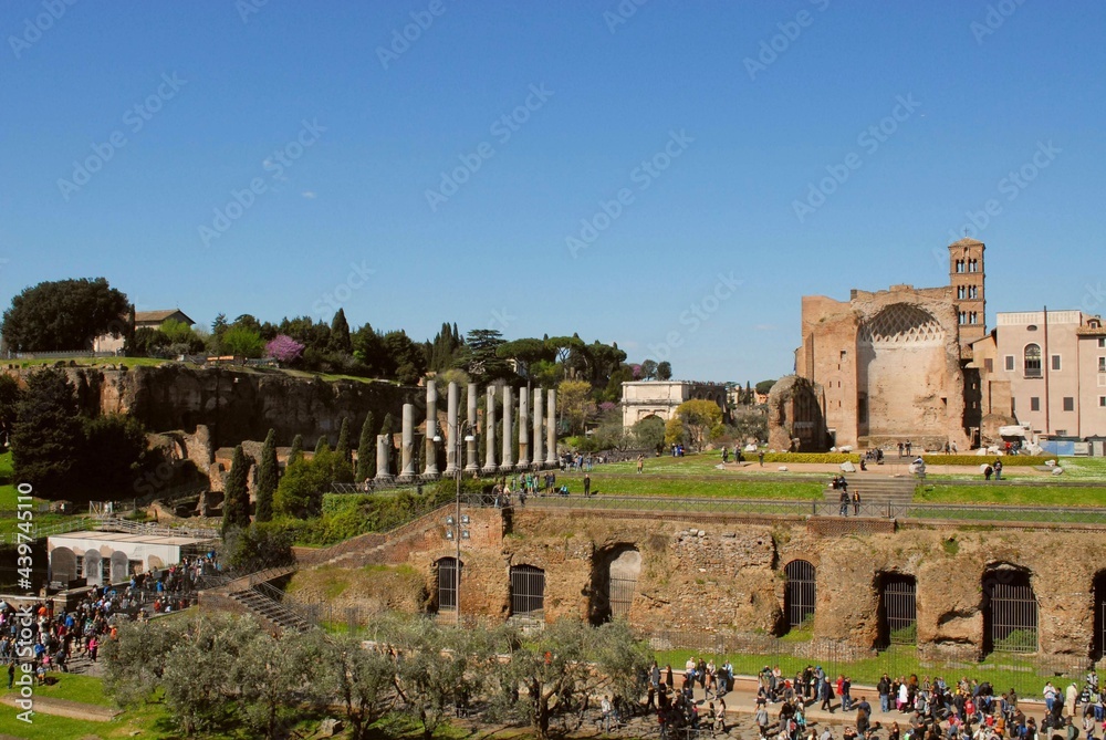 ruins of the roman forum city, Rome, Italy