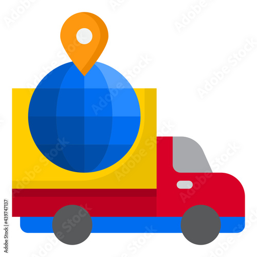 delivery flat style icon