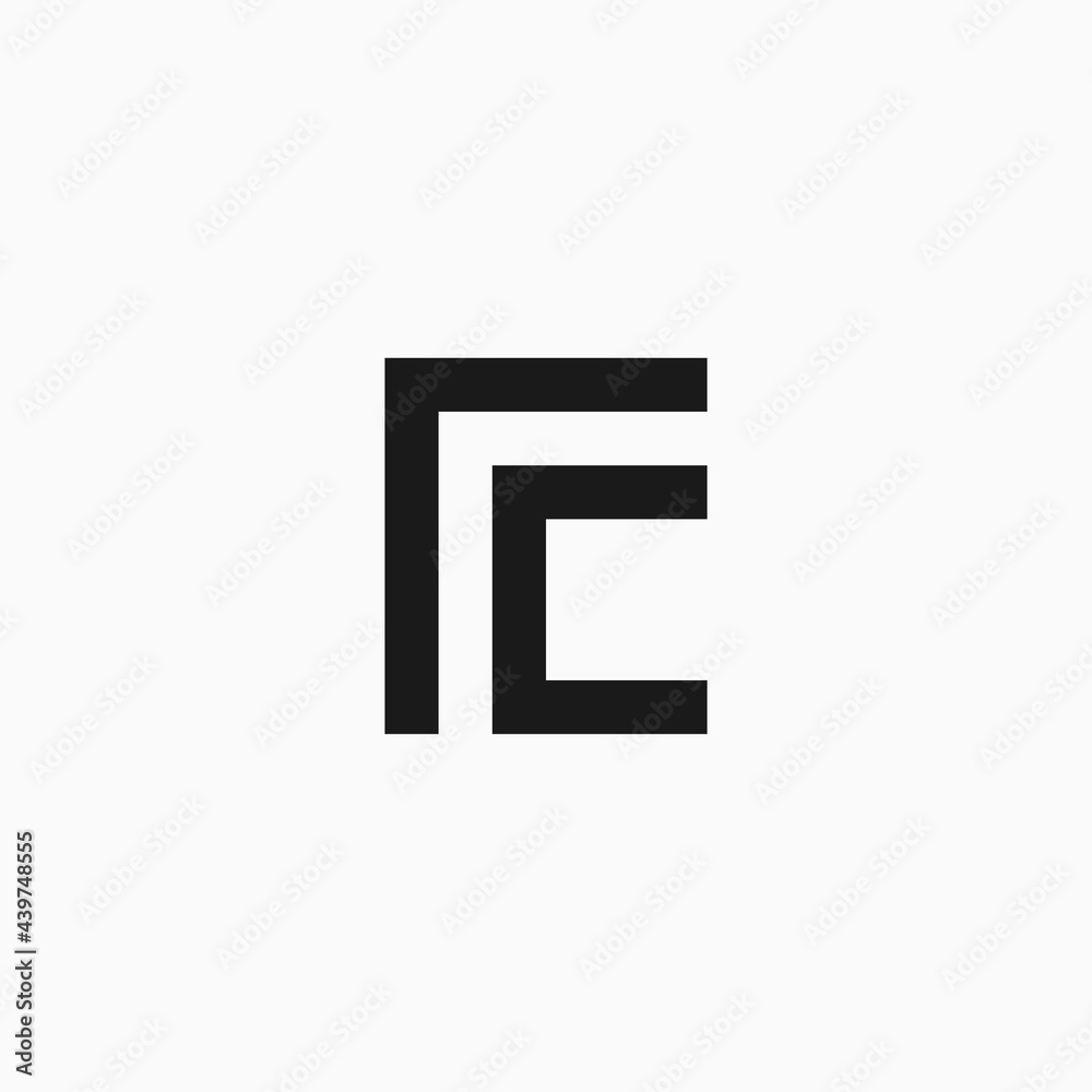 FC letter logo design in square FC letter logo design in square