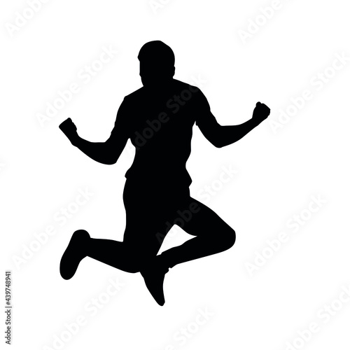  Silhouette of Happy Man Pose