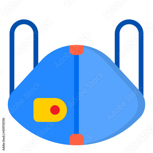 facemask flat style icon
