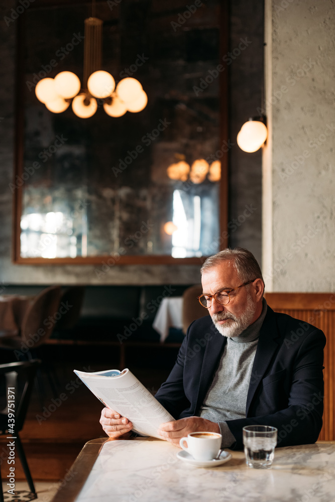Businessman in Cafe Businessman in Cafe
