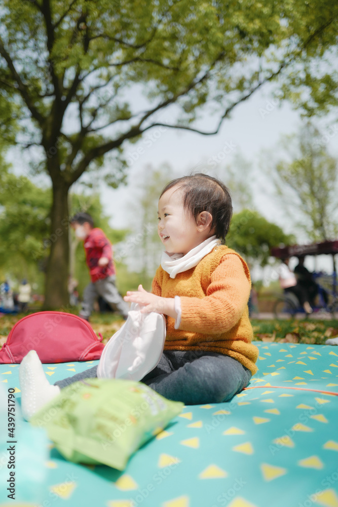 Two year old babygirl playing in the park Two year old babygirl playing in the park