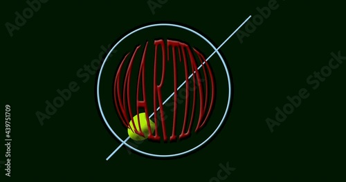 typography lettering abstract martini glass with olive on dark green background