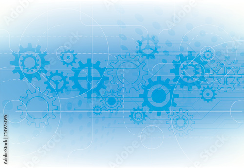 Abstract background with technology circuit board texture. Electronic motherboard illustration. Communication and engineering concept. Vector illustration