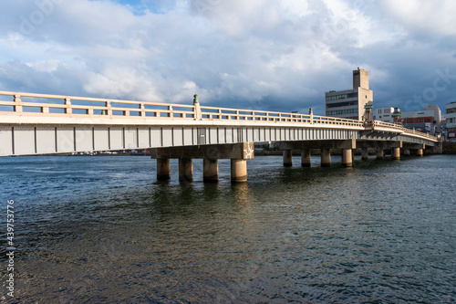 Matsue Ohashi Bridge is an ancient bridge of Matsue town, Shimane prefecture, Japan. © Tanya