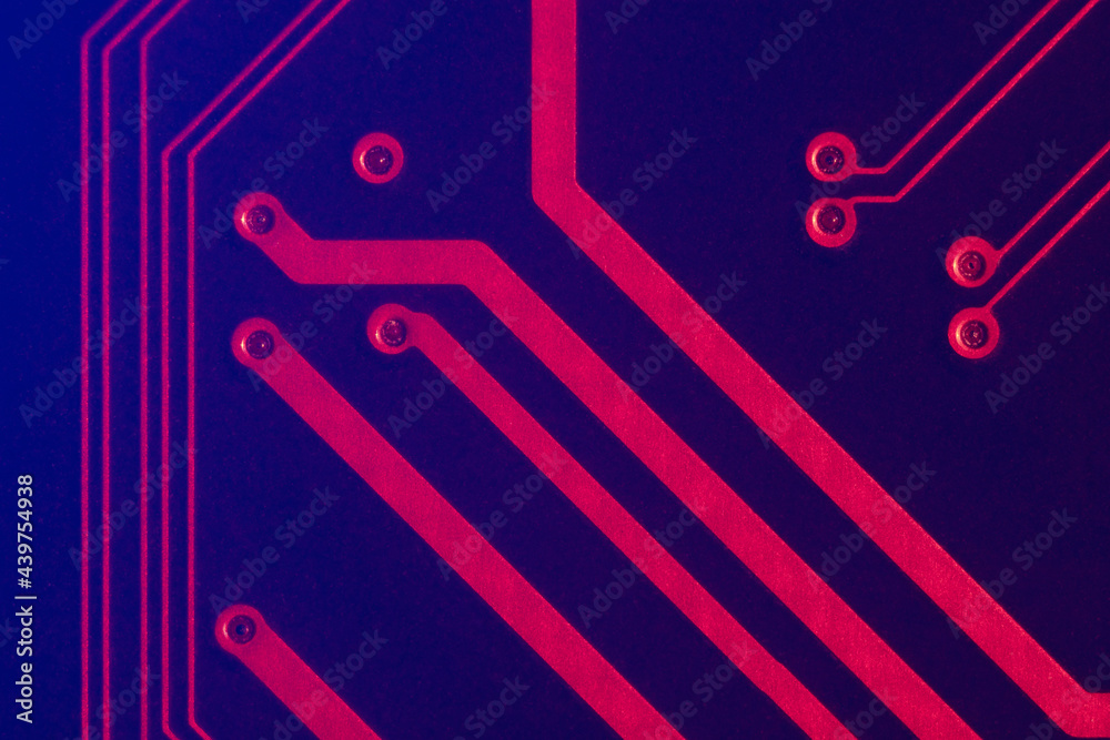 Electronic circuit violet light Electronic circuit violet light