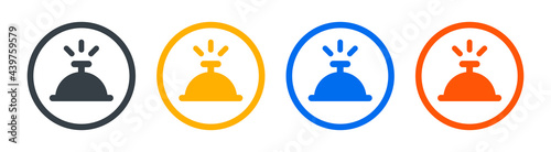 Service bell icons set. Vector illustration