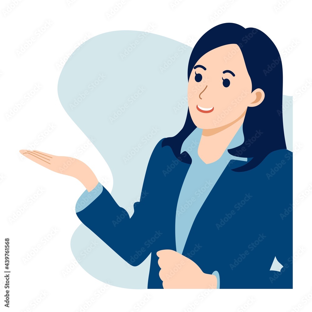 Vector illustration of businesswoman character Vector illustration of businesswoman character