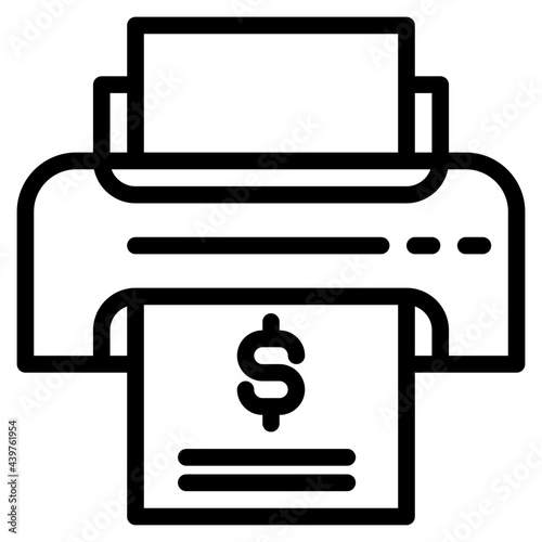 Printer outline style icon