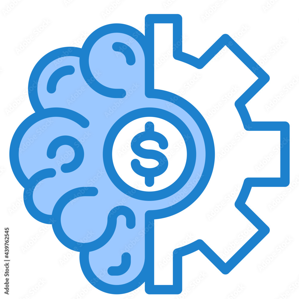 Brain blue style icon Brain blue style icon