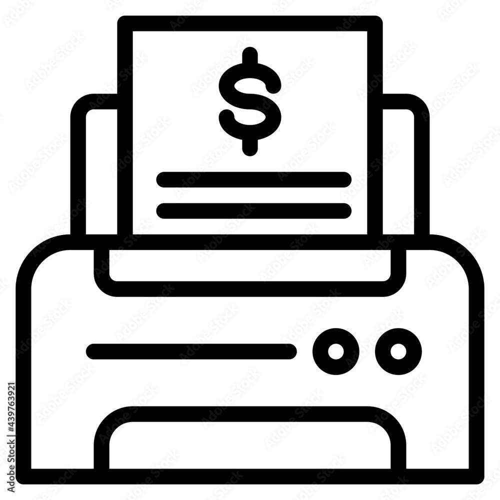 Printer outline style icon Printer outline style icon