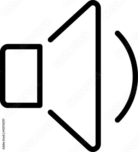 Outline volume down icon