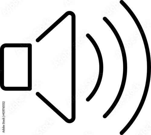 Outline volume up icon