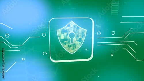 4k video of security system light background.