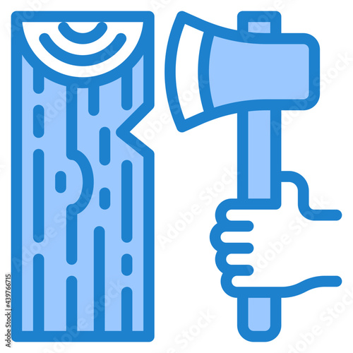 axe blue style icon