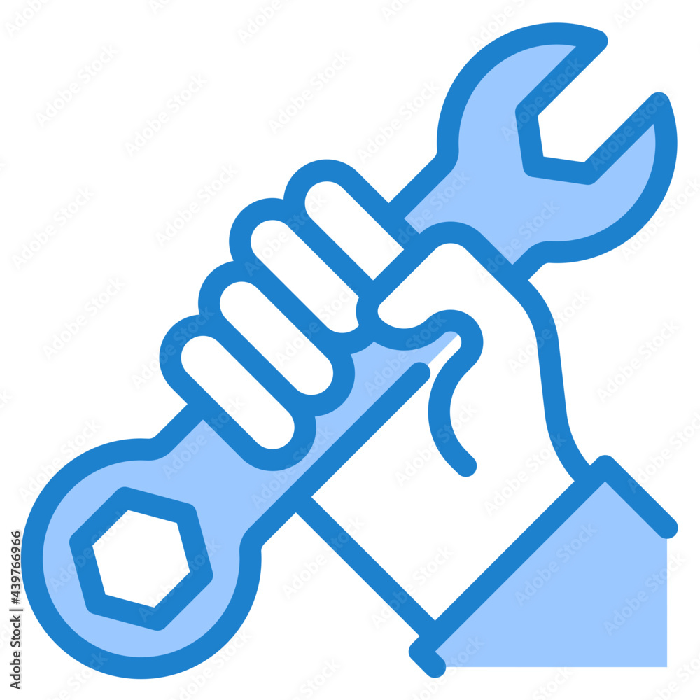 wrench blue style icon wrench blue style icon
