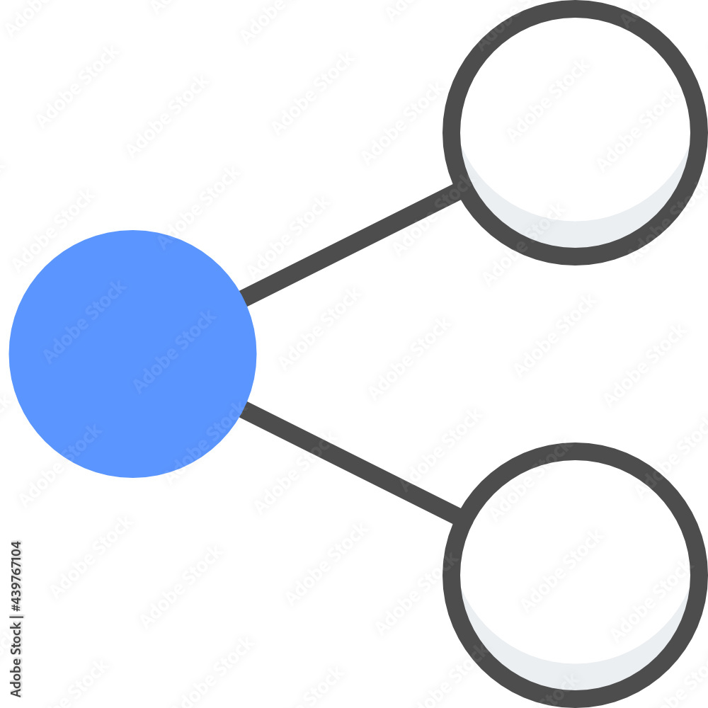 Colored line share icon