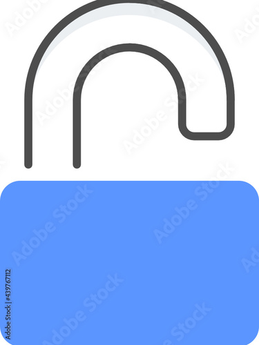 Colored line unlock icon