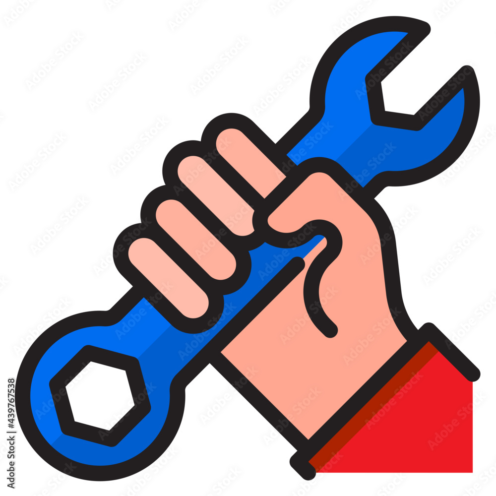 wrench color line style icon wrench color line style icon