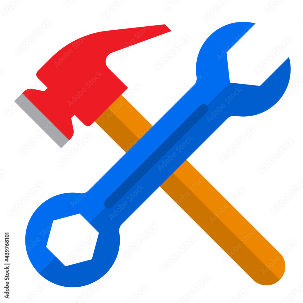 wrench flat style icon wrench flat style icon