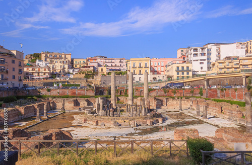View of The Phlegraean Fields (Campi Flegrei) in Pozzuoli, Italy.