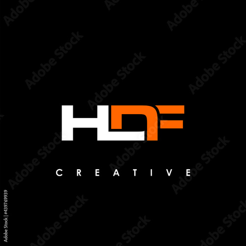 HDF Letter Initial Logo Design Template Vector Illustration