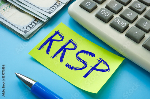 Conceptual photo about RRSP Registered Retirement Savings Plan with written text. photo