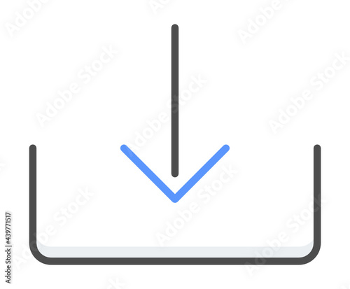 Colored line download icon