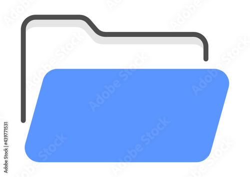 Colored line folder icon