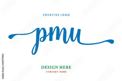 PMU lettering logo is simple, easy to understand and authoritative