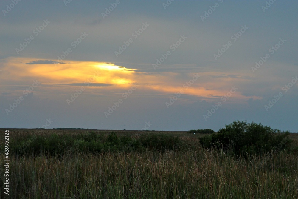 sunset storm in the Everglades National Park