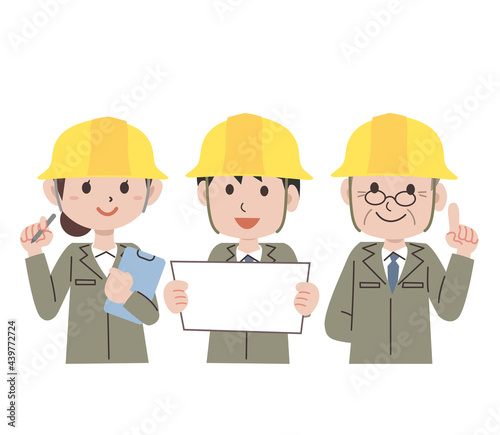 建築　工事　作業員　セット