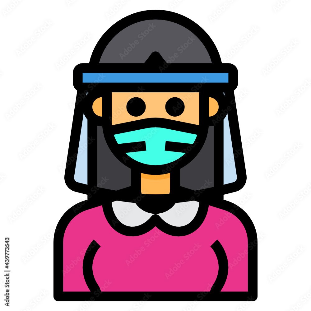 Avatar filled outline icon