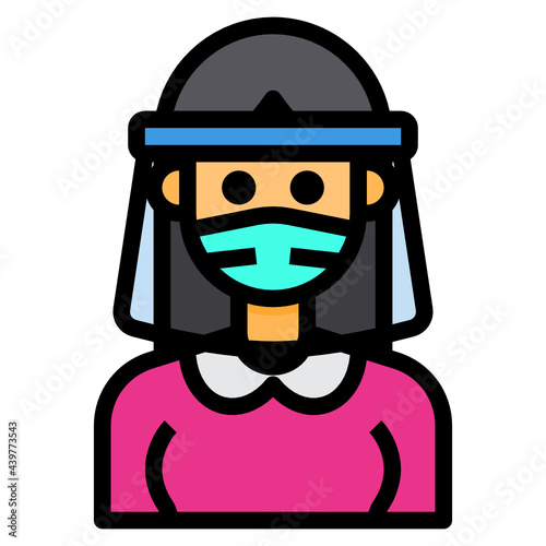 Avatar filled outline icon