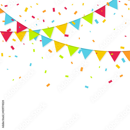 Carnival garland with flags