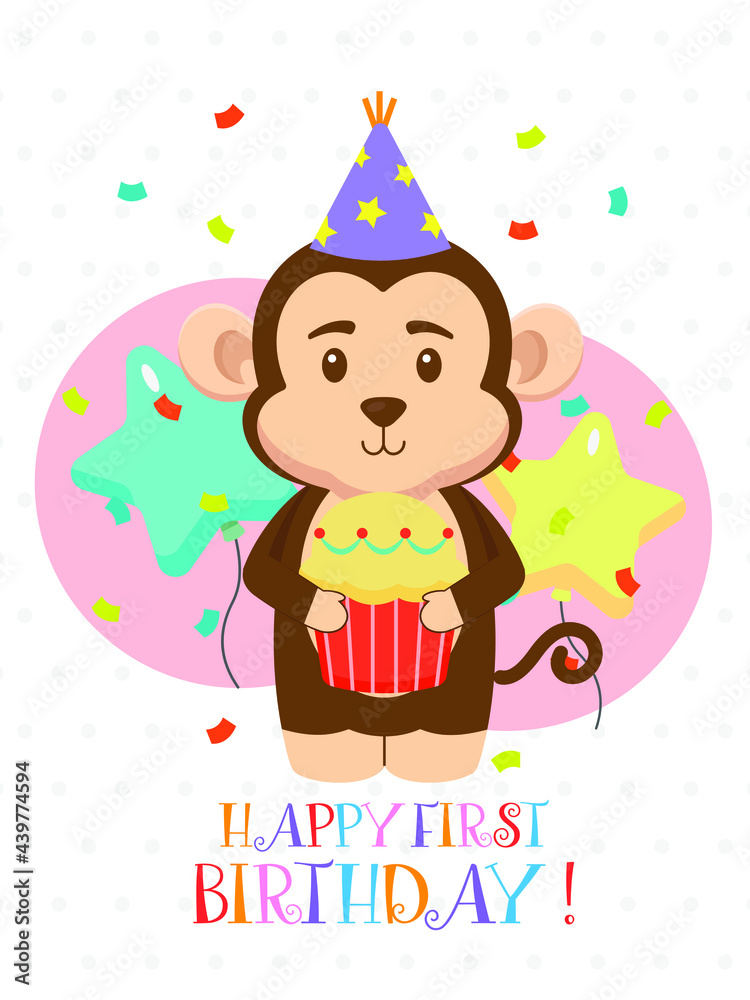 Lovely First Birthday Card Design Lovely First Birthday Card Design