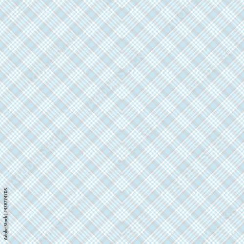 Sky Blue Chevron Plaid Tartan textured Seamless Pattern Design
