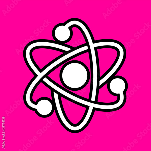 vector dynamite atom science symbol