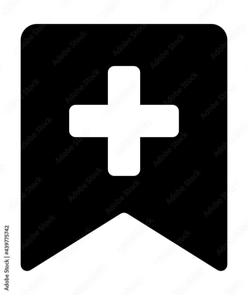 Fototapeta premium Solid bookmark icon