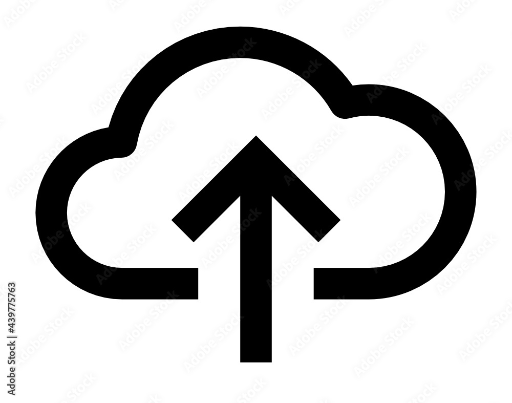 Solid cloud upload icon Solid cloud upload icon