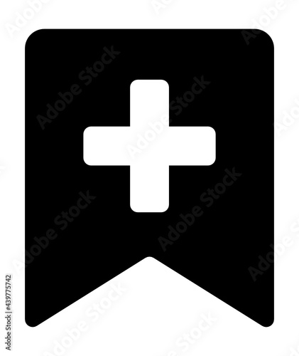 Solid bookmark icon