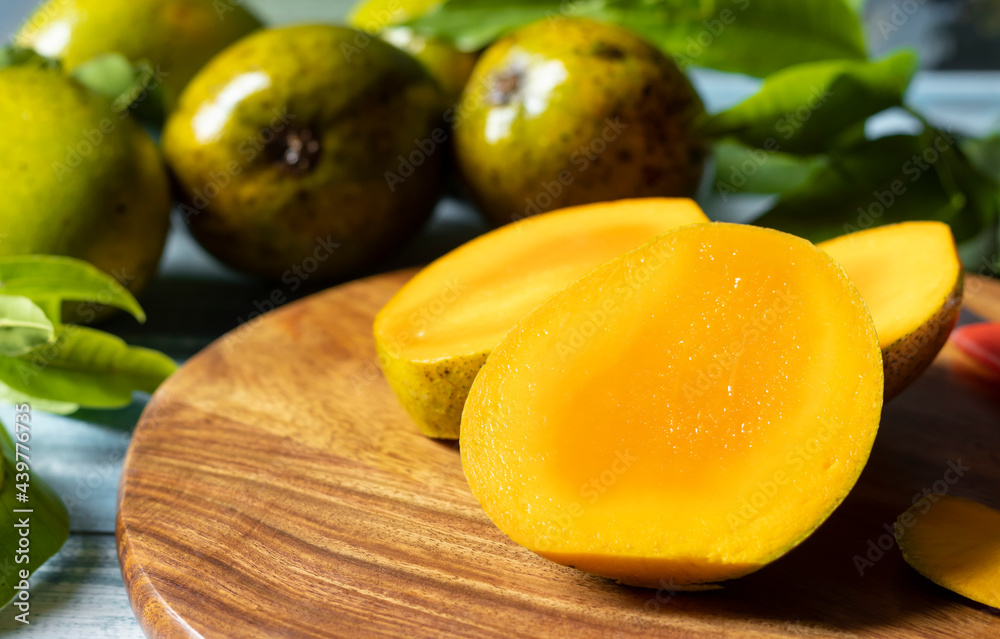 Slices of ripe mangoes - a summer fruit