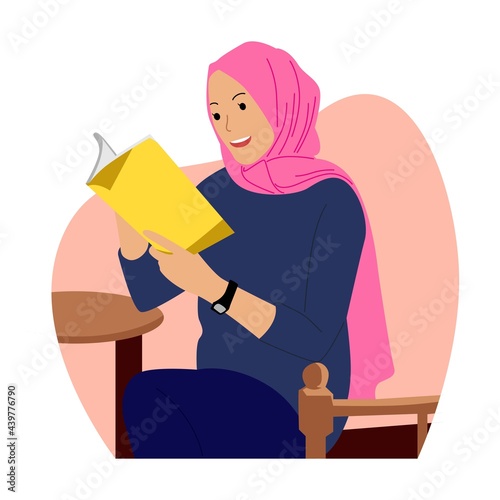 Young Arabic woman wearing hijab. Woman Face Covered with Hijab