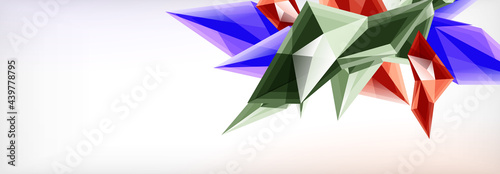 Vector 3d triangles and pyramids abstract background for business or technology presentations, internet posters or web brochure covers