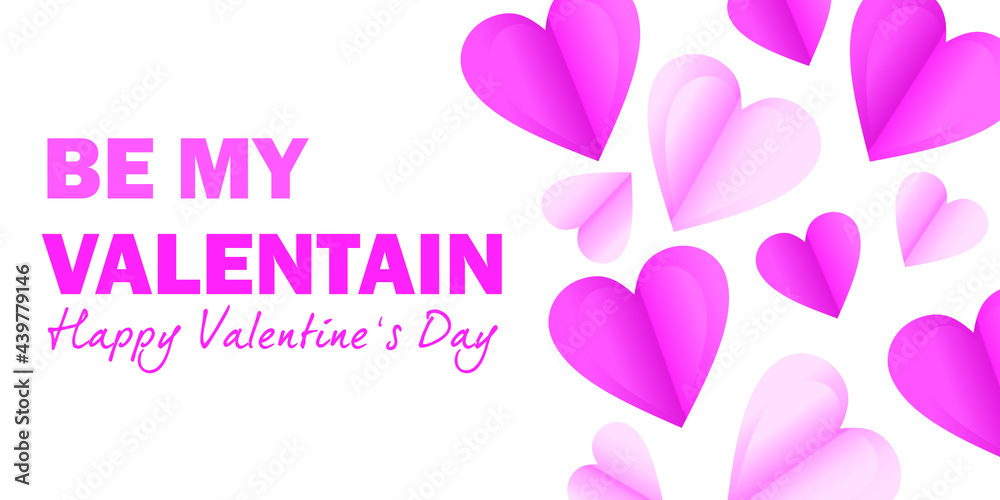 Valentine's day concept background. Web banner