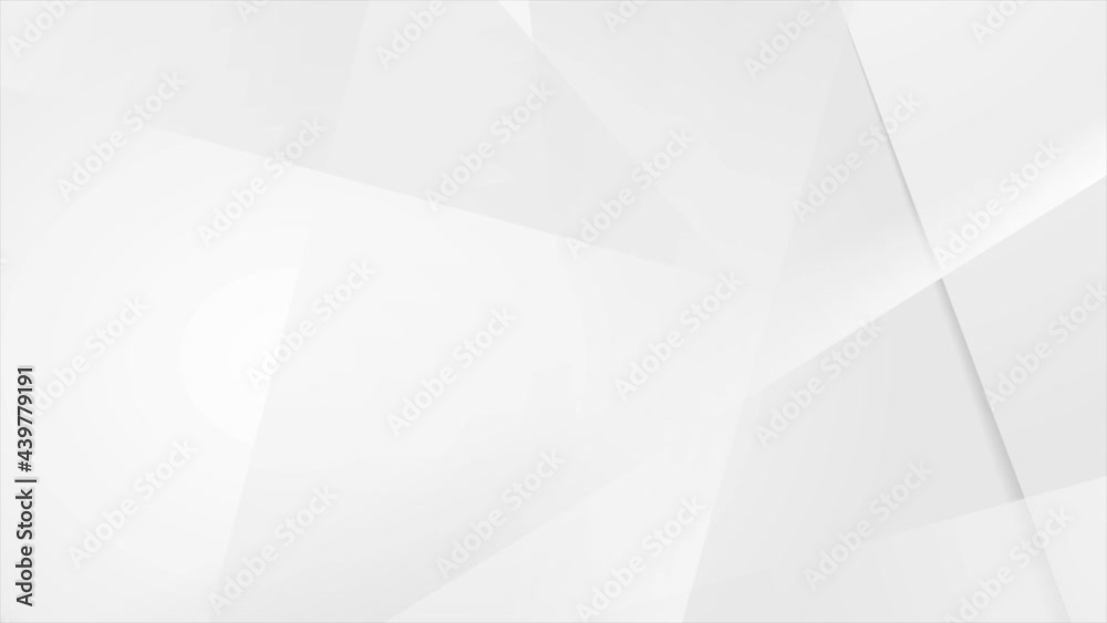 Abstract grey white hi-tech low poly corporate motion background. Seamless looping. Video animation Ultra HD 4K 3840x2160
