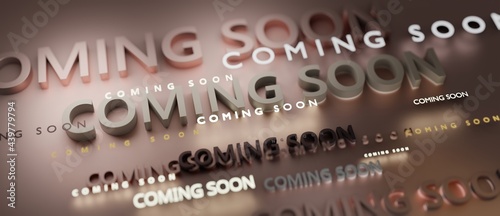 Abstract COMING SOON 3D TEXT Rendered Poster (3D Artwork)