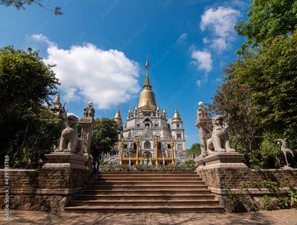 Buu Long Pagoda a very famous Buddhist Pagoda situated in the heart of Saigon. City- Ho Chi Minh, Country- Vietnam. 16 Feb 2020