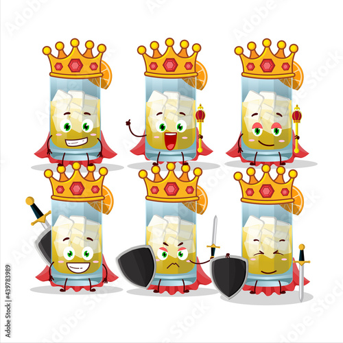 A Charismatic King singani cartoon character wearing a gold crown © kongvector